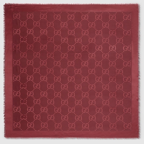 Gucci GG Jacquard Pattern Knitted Scarf - Picture 1 of 2